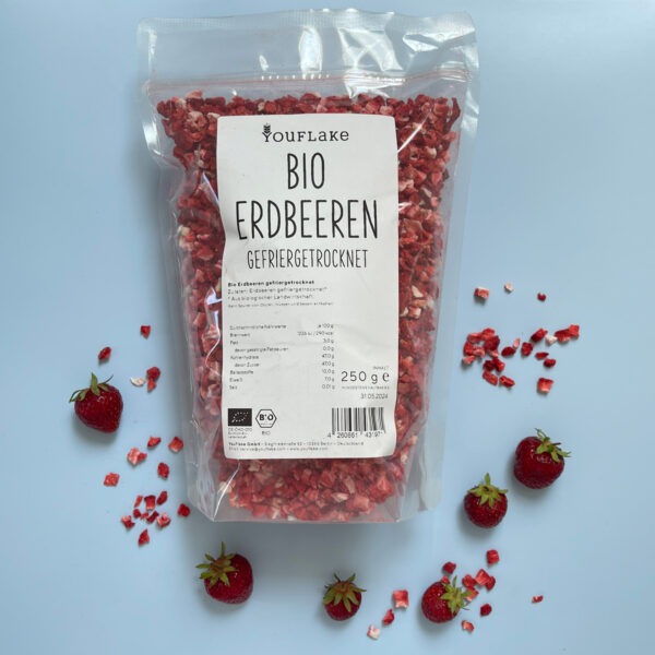 Bio Erdbeeren gefriergetrocknet 250 g